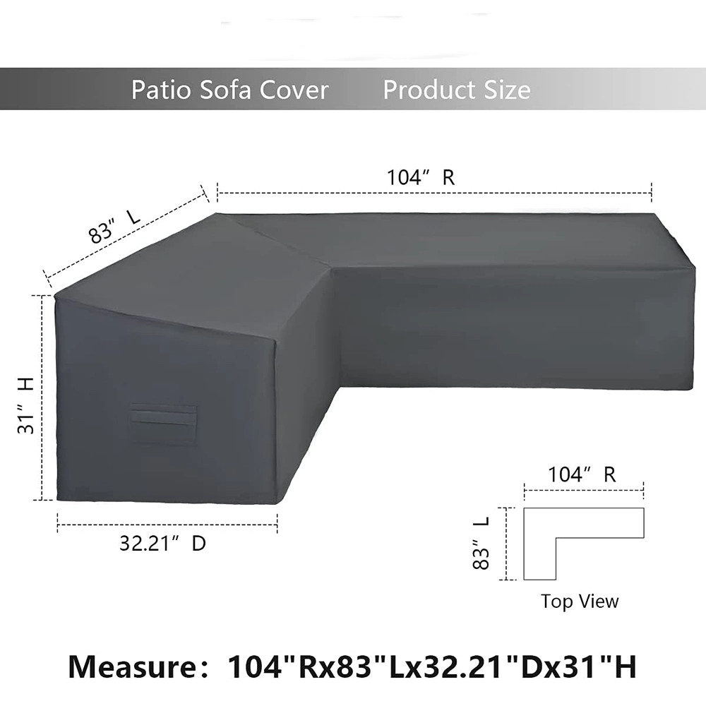 104 Inches Waterproof Sectional Lounge Set Cover