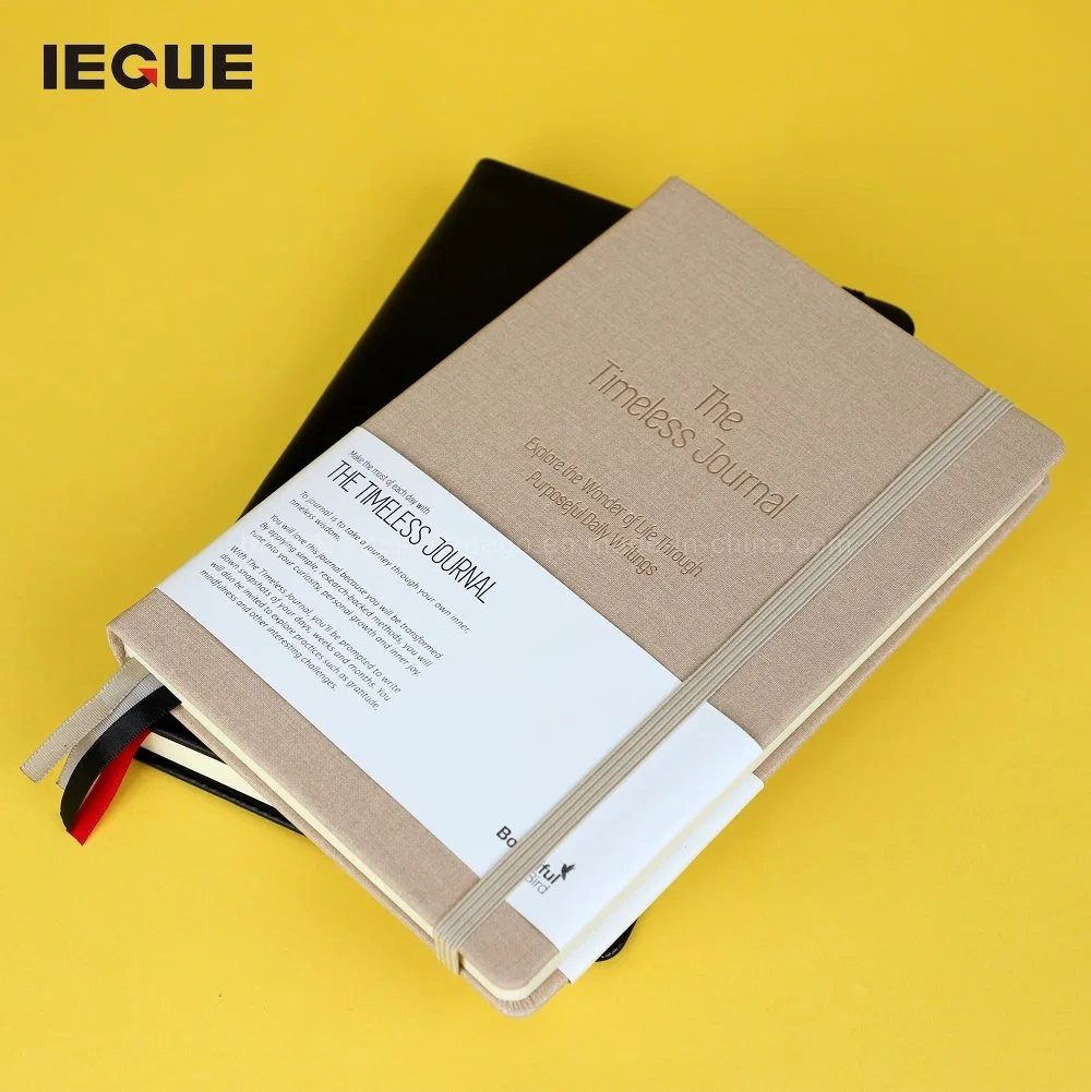 Personalized Printed Logo PU Hardcover A5 Leather Notebook Journal with Elastic Band