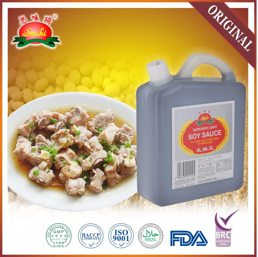 Factory High quality/High cost performance  Bulk Packing 5lbs Smiki Superior Light Soy Sauce for Home/Restaurant/OEM