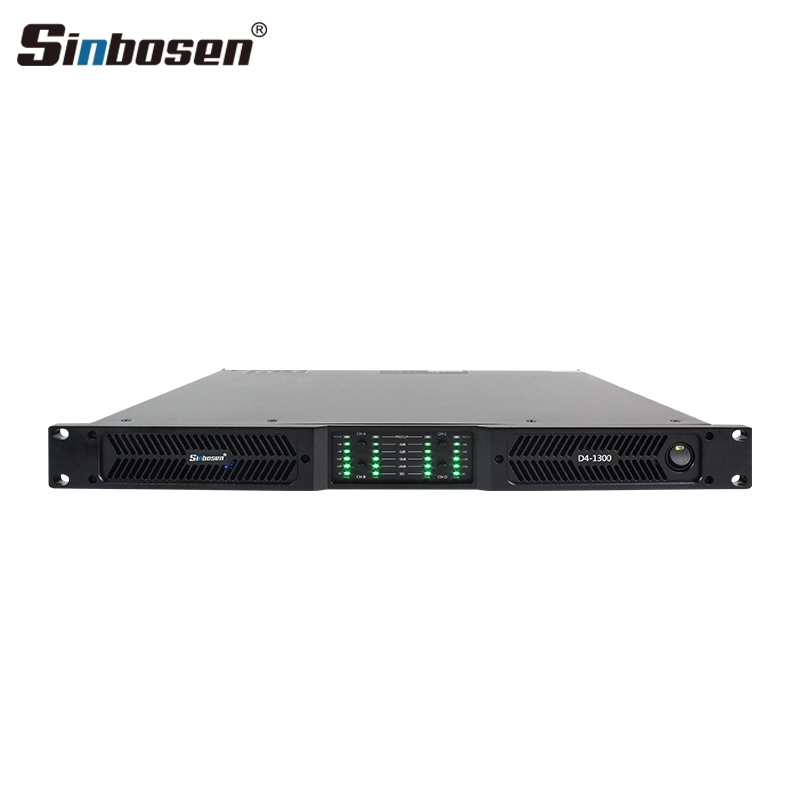 D4-1300 Class D 2 Ohms Stable 4 Channel 1300W Power Amplifier Professional