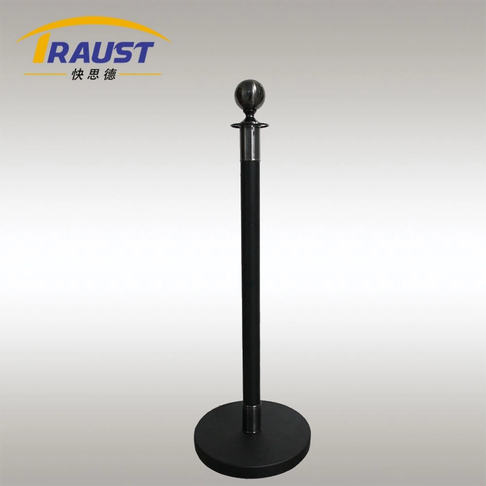 Traust Stainless Steel Ball Top Velvet Twisted Hanging Rope Railing Dome Base Stanchion Barrier Post