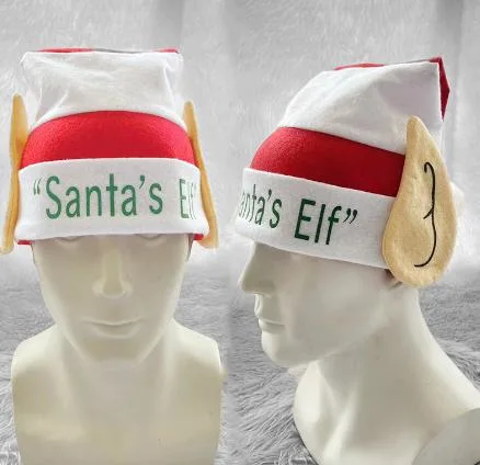 Santa Claus Snowman Pattern Christmas Hats Embroider Logo Adult for Xmas Party Decoration