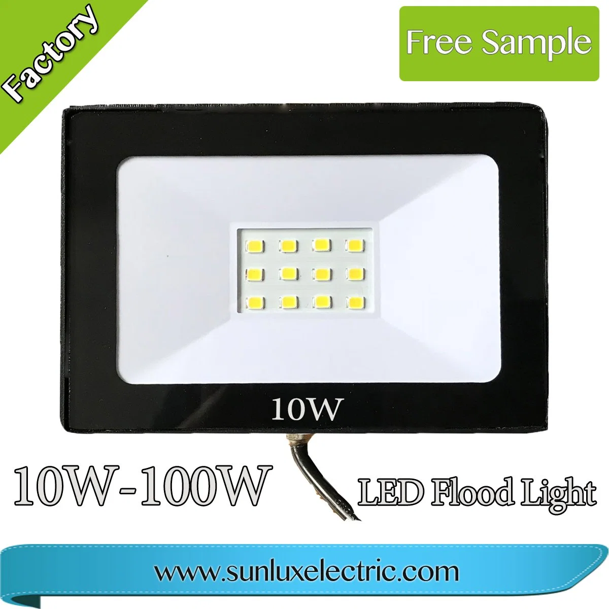 Distributor Factory Exports Saso UL CB Water Proof 10W - 100W IP66 Industrial LED Flood Light Made in China for Outdoor, Street, Garden, Park, Exterior Lighting