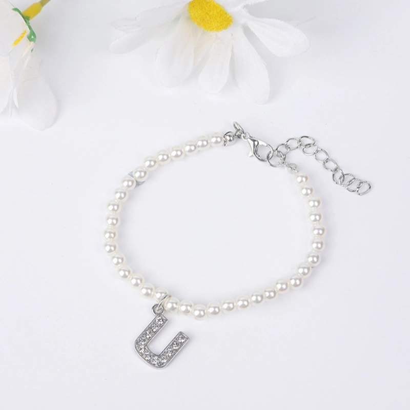 Simple Pearl Bracelet Name English Letter Student Bracelet