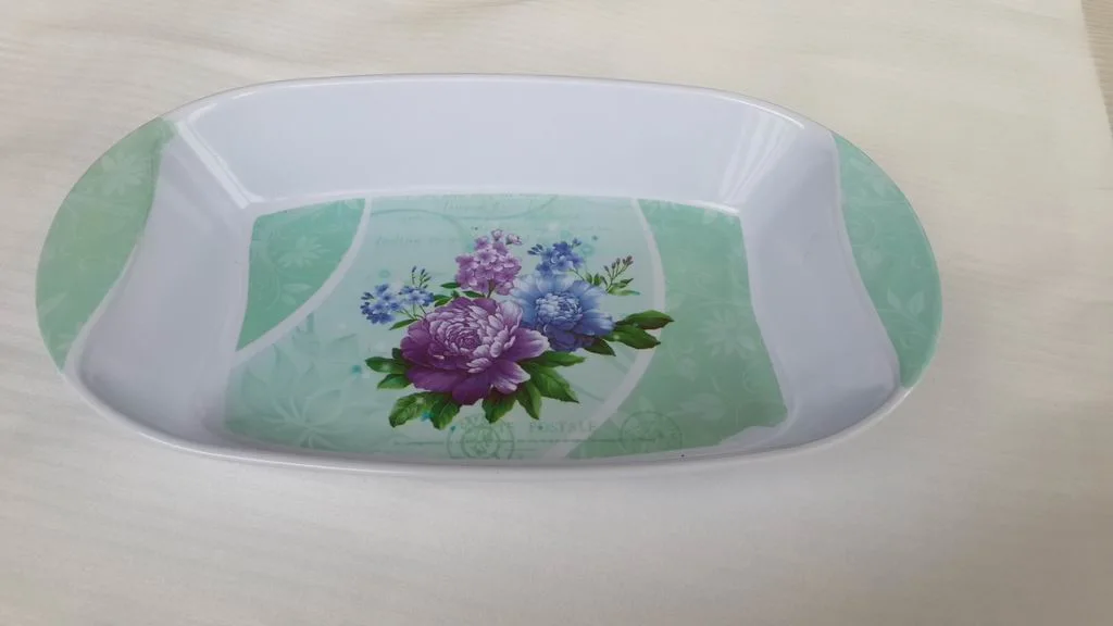 Newest Hot Sell Decal Melamine Tray