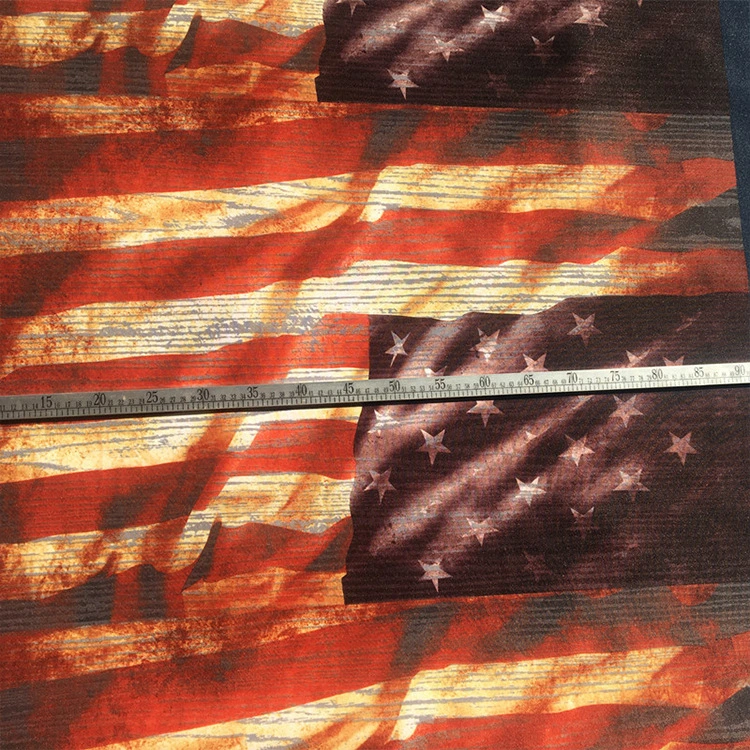 Oxford Waterproof Printed Fabric American Flag impresión digital a medida Para tela exterior mujeres vestir tela y tela de mesa