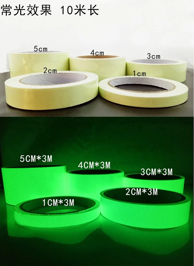 PVC 8h Cuttable Printable Self-Adhesive Rigid Night Glow Photoluminescent Glow in The Dark Plastic Sheeting