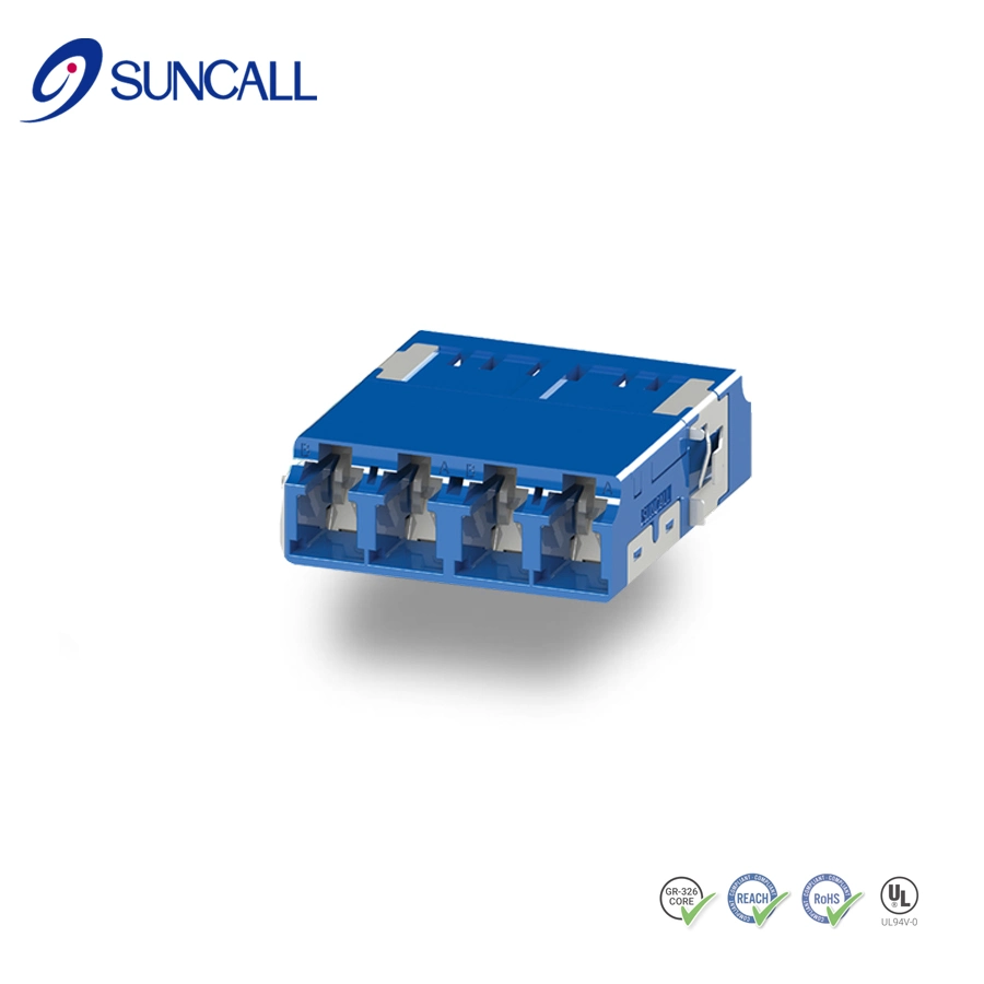 Advanced LC duplex de l'adaptateur d'obturation interne Slim-Pack Sm mm Suncall d'origine APC adaptateur de connecteur à fibre optique SC à fibre le raccord pour le FTTH Telecom &amp; centre de données