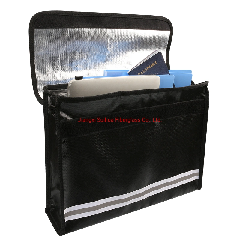 File Money Holder Silicone Fire Proof Bag File Storage Bags Document Bag with Zipper