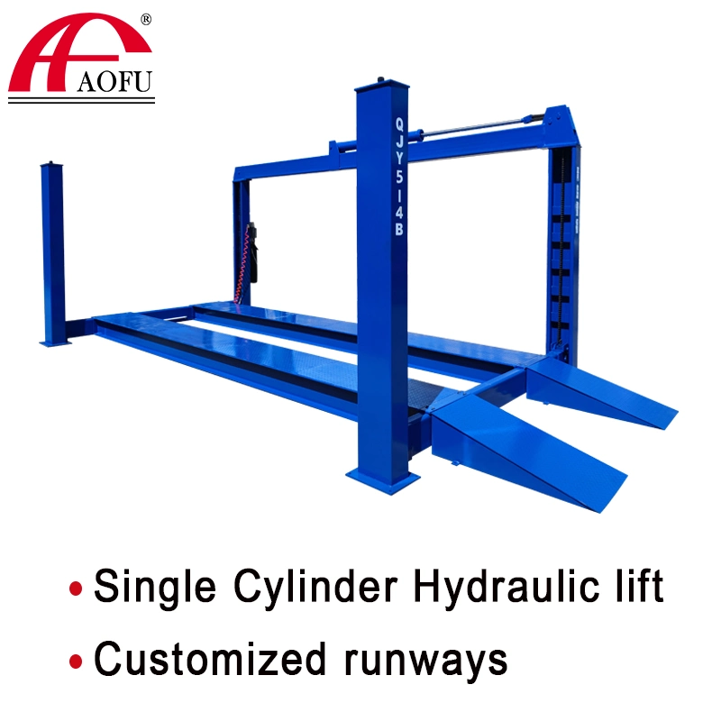 Hydraulic 4 Post Large Vehicle Lift Car Lift 8t, 10t, 12t, 15t