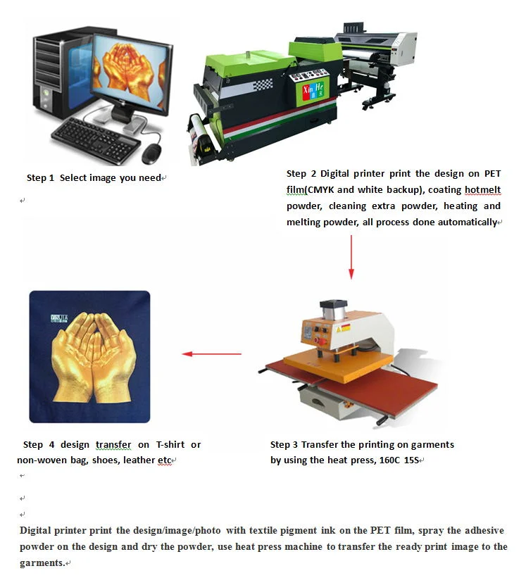 Inkjet Digital Printing Film Dtf Rolls Wärmeübertragung Bekleidungszubehör