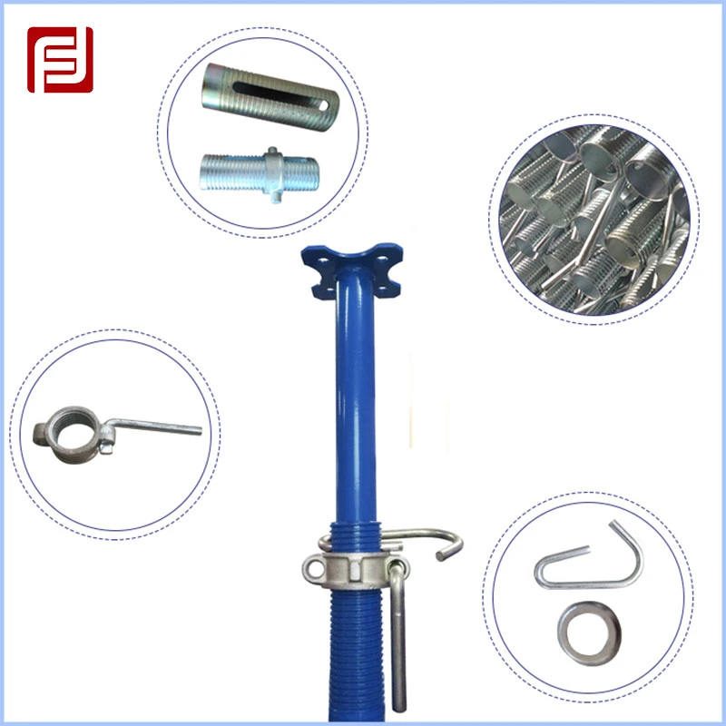 Steel Prop as Building Construction Tools and Equipment Adjustable Heavy-Duty Subway Steel Shoring Prop Round Scaffold