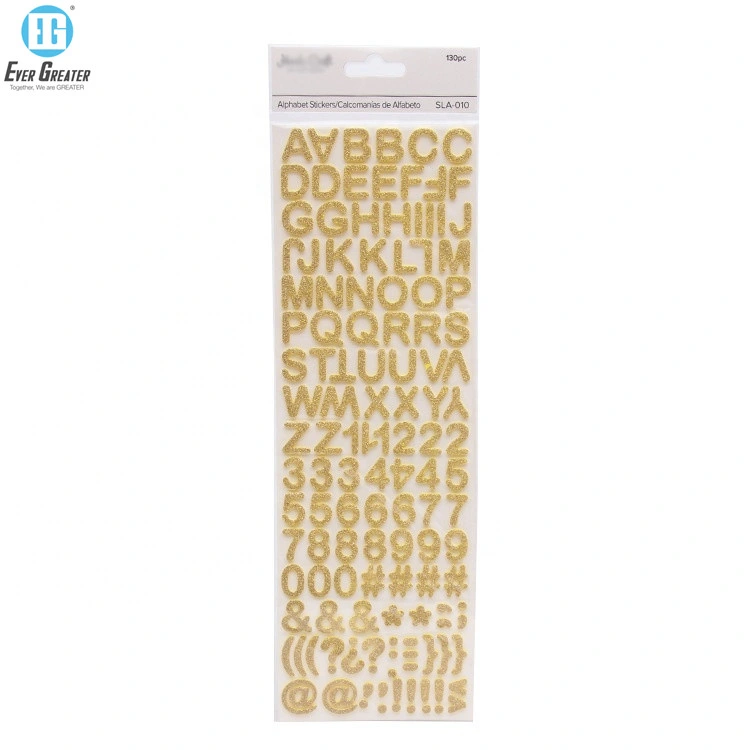 Decorative Glitter Alphaet Letters 3D Sticker