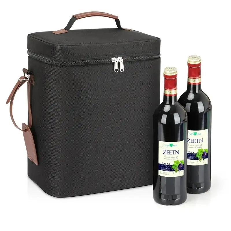 Hot Sale Waterproof 6 Bottles Thermal Wine Cooler Carrier Bag Tote Bag Wine Cooler Bag