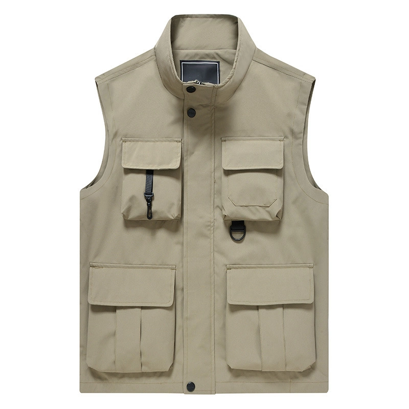 Veste Zipper Custom American Workwear Green Cargo Pockets Khaki Mens Summer Vest Jackets Outer Wear