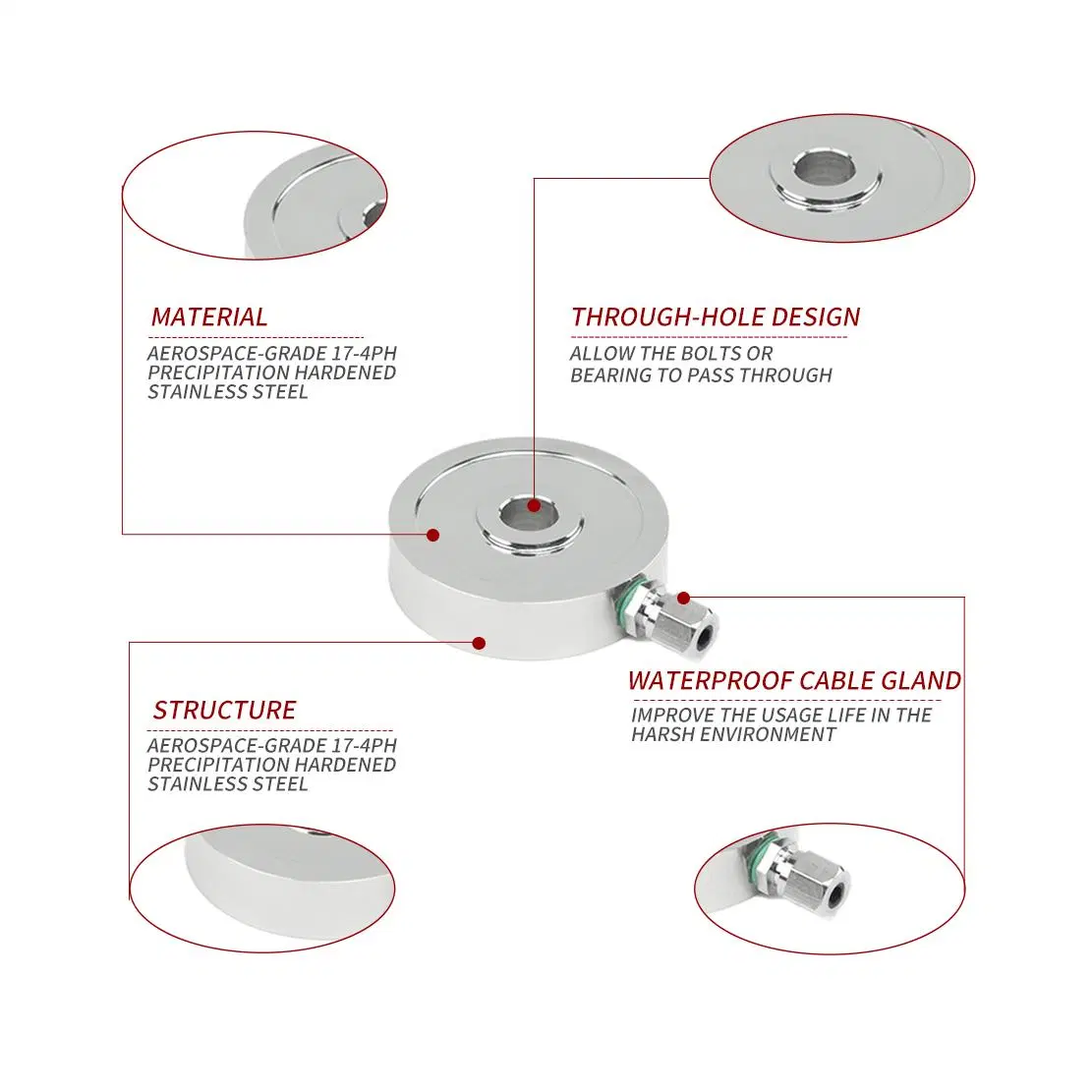 Calibtec Intelligent Compression High Accuracy Load Cell 50kg 200kg 500kg Load Cells