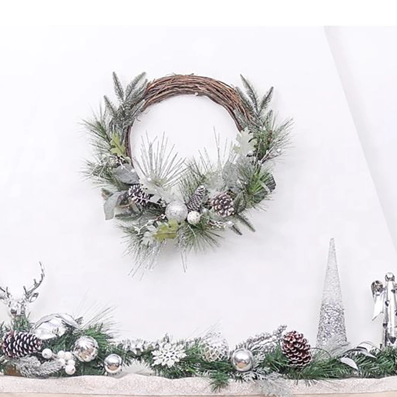 24inch Christmas Wreath Garland Supplies with LED Light