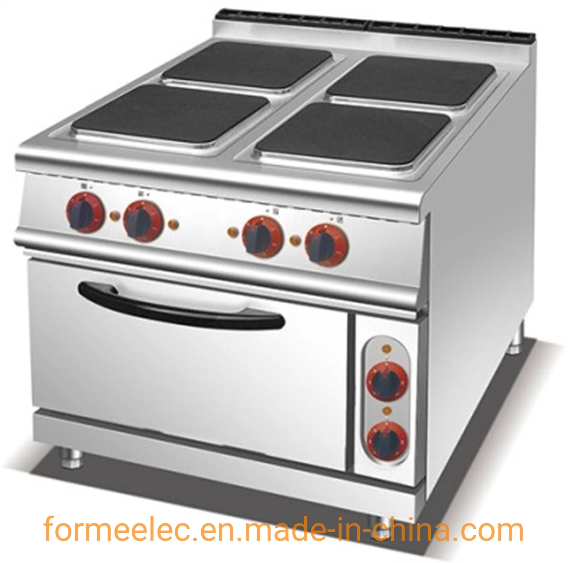 Western Kitchen Equipment Combination Oven Electric Range with 2-Hot Plate & Cabinet