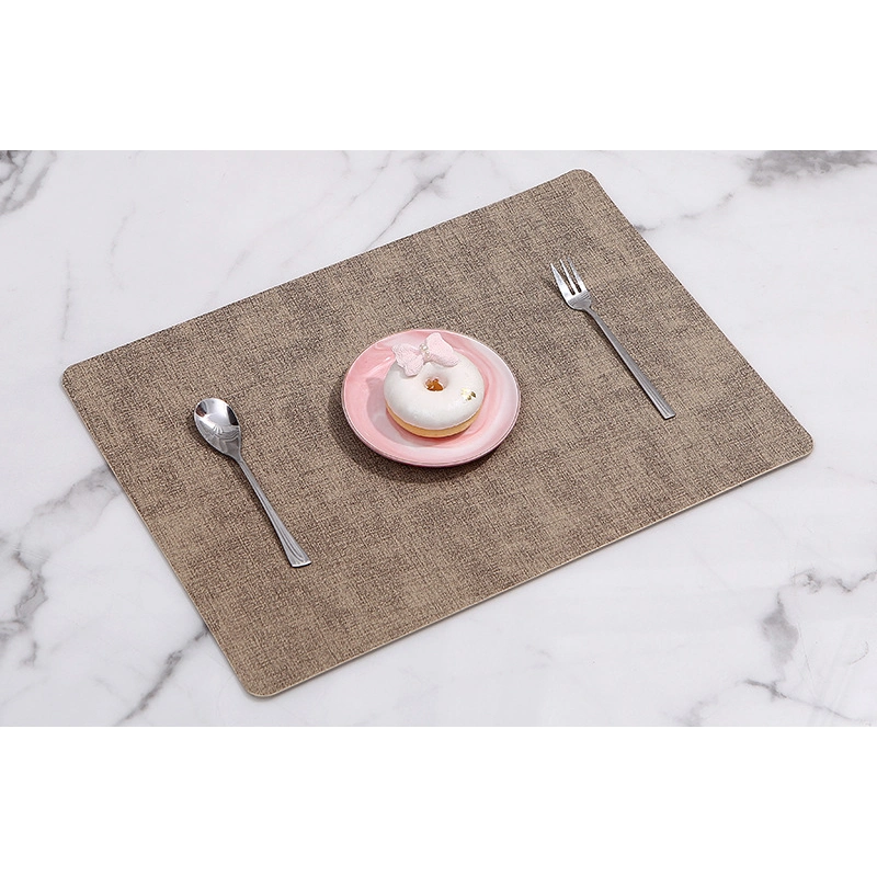 PU Leather Place Luxury Placemats Insulation Pads Dinning for Kids Washable Coaster Cup Table Mat