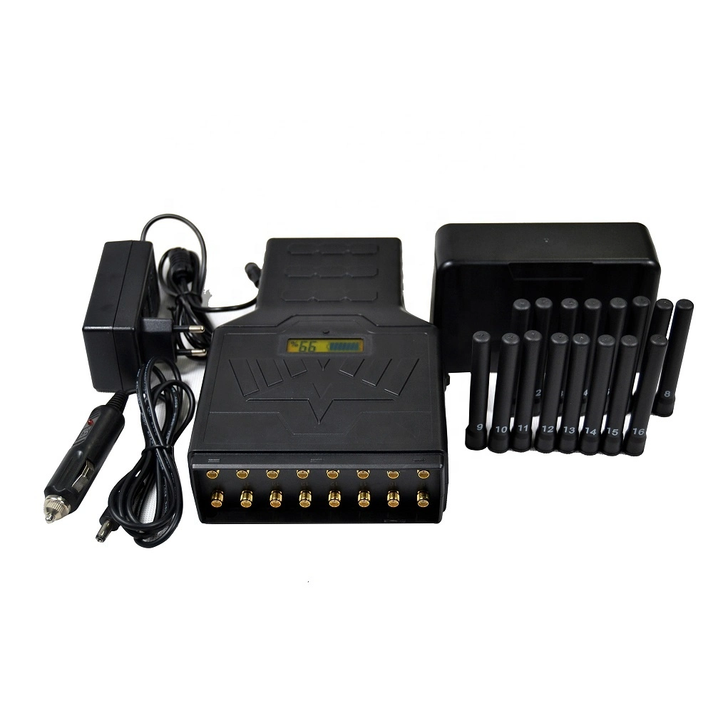 Portátil de 16 bandas GSM CDMA DCS 2G 3G 4G 5g el GPS L1 L2 L3 L4 L5 2.4G 5.8G WiFi Jammer señal VHF HNF bloqueando