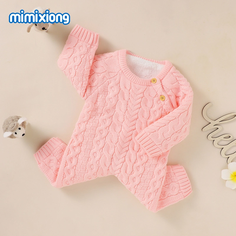 Strickmode Für Kinder Baby Thick Warm Strampler Jumpsuit Kleidung Kinder Bekleidung