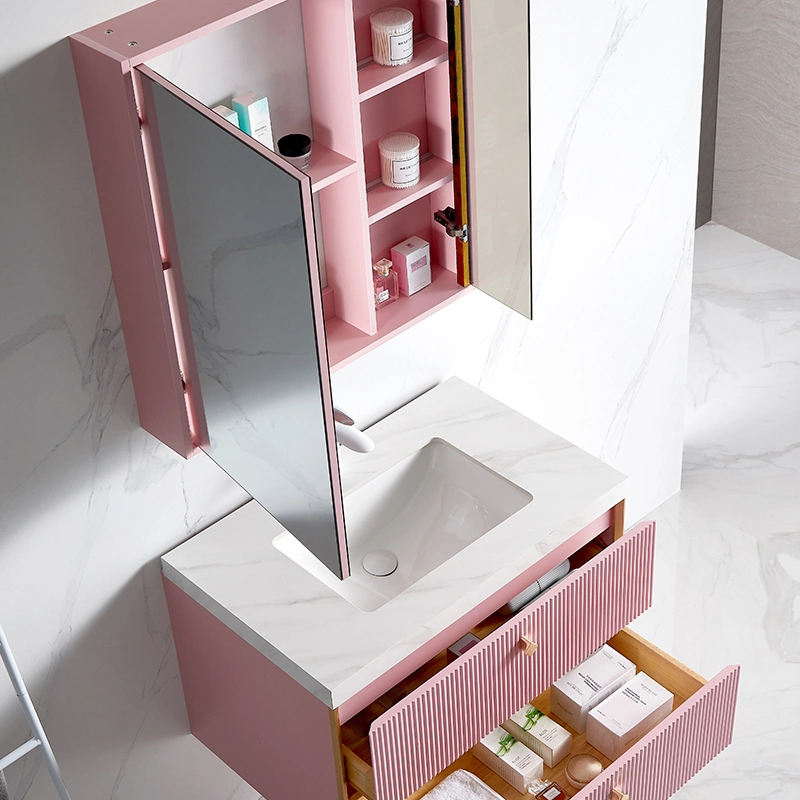 Modern Living Room Cabinets Luxury Pink Bathroom Cabinet Bathroom Vanity Set