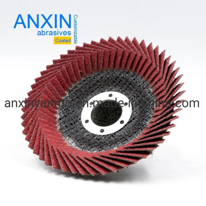 4.5'' Ceramic Cup Flap Disc with Fiberglass Backing for Deburring and Removing