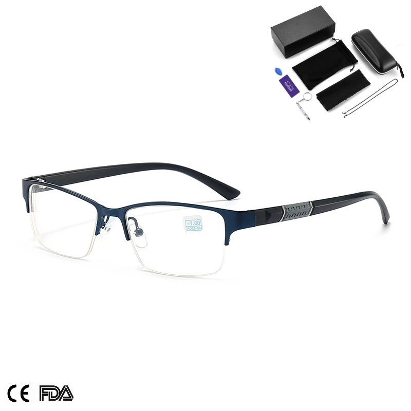 High quality/High cost performance Metal Hinge Silicone Nosepad Anti Blue Light Reading Glasses