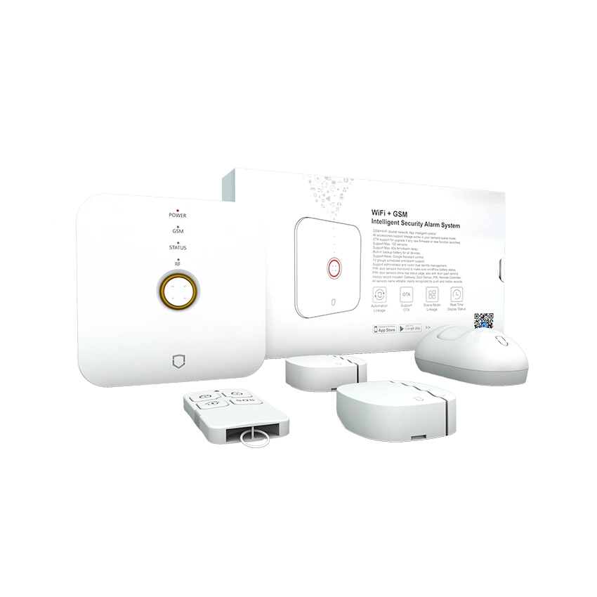 Smart Home Wireless Tuya Alarm System Smart Life Tuya GSM WiFi Kit Alarm Yl-007wm2n