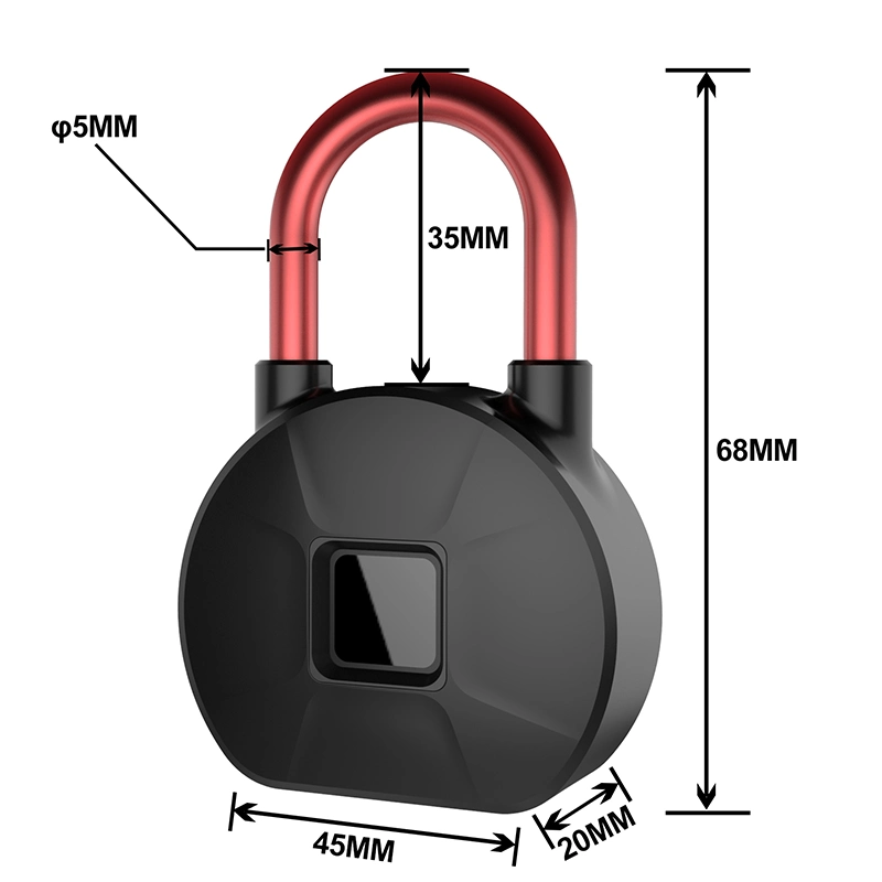 Bluetooth Padlock Smart Fingerprint Padlock with APP Control Intelligent Smart Padlock