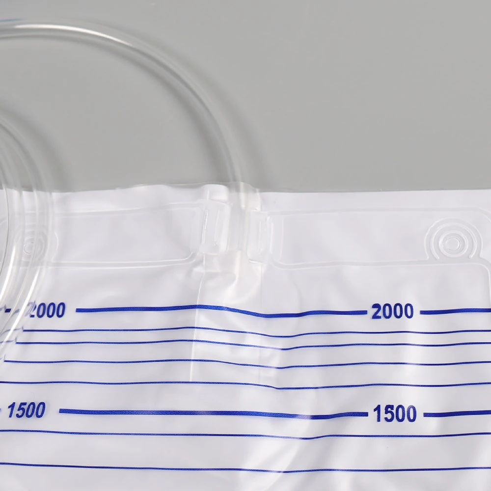 2000ml Medical Adult with Cross Value Anti- Reflux Urine/Bed Bag