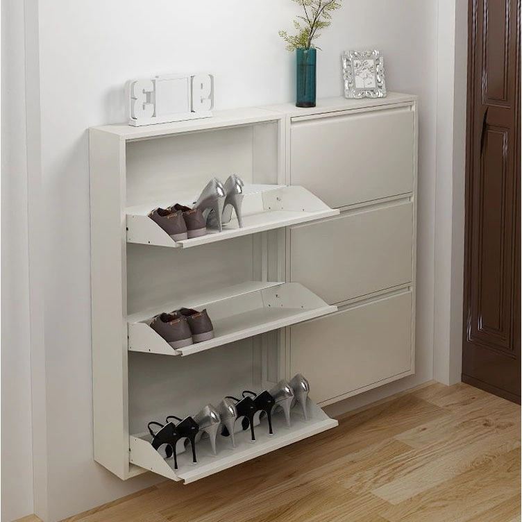 Chaussures de grande capacité de l'armoire à armoire en rack de stockage du caisson en acier étagère étagère de rack de l'organiseur du caisson de nettoyage