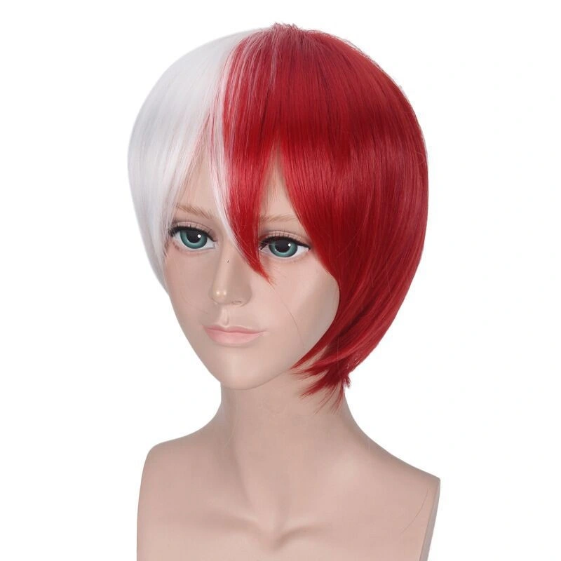 Academy Cosplay Wig Bang Jiao FROZEN Красный и Белый Matching Аниме-Виг