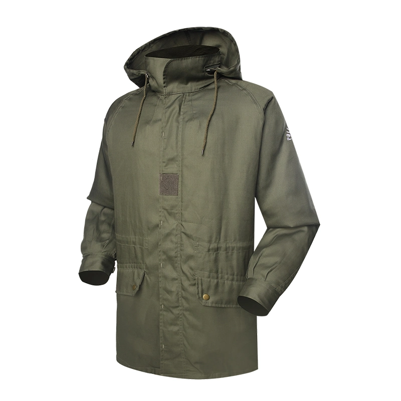 Chaqueta clásica de color verde oliva de combate tejido impermeable con 100% poliéster Para soldado y oficial