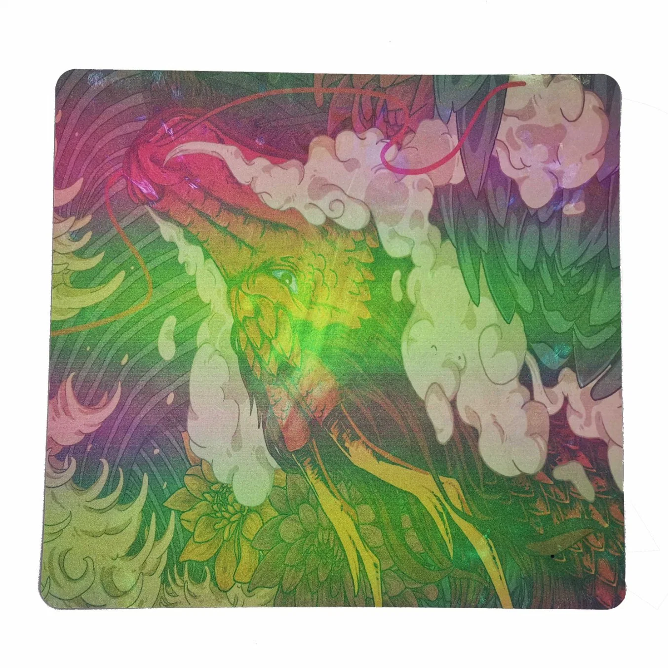 Custom Rainbow Color Printing Effect Glass Film Coated Computer Laptop Premium Liquid Proof Gaming Mouse Pad