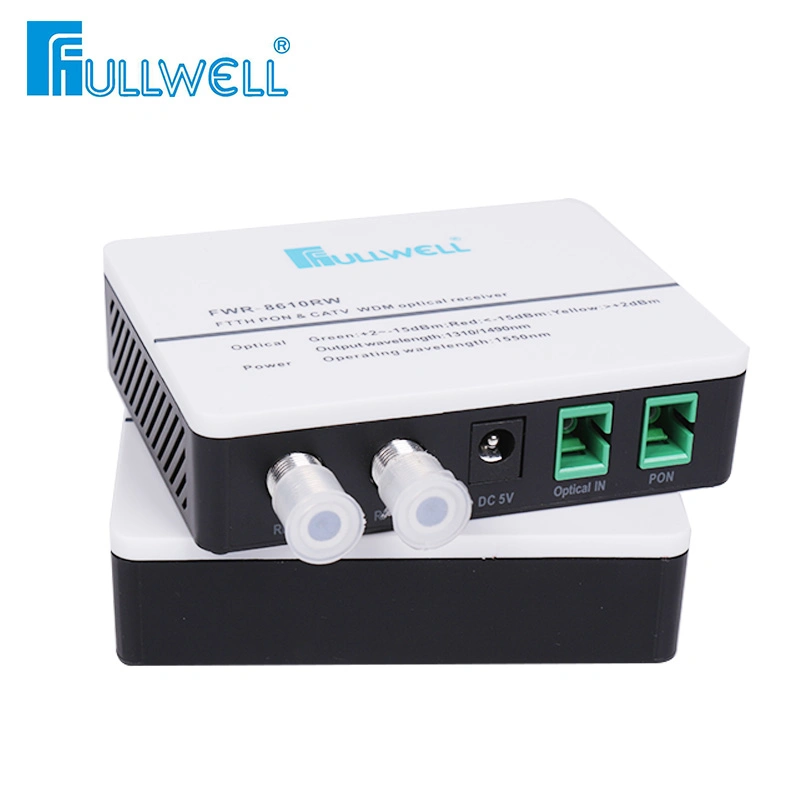 Fullwell Fwr-8610RW FTTH CATV Receptor Óptico de Fibra com Caixa de Plástico