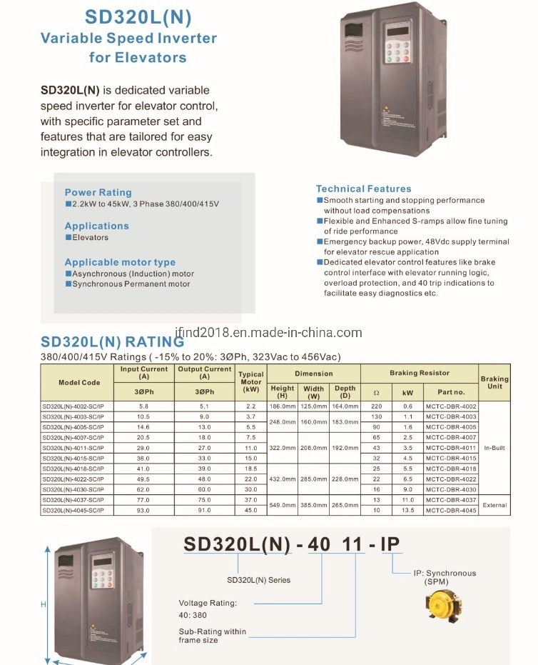 Motor pm próximo Loop 7.5Kw Inversor de Frequência VFD inversor do inversor de energia AC Drive