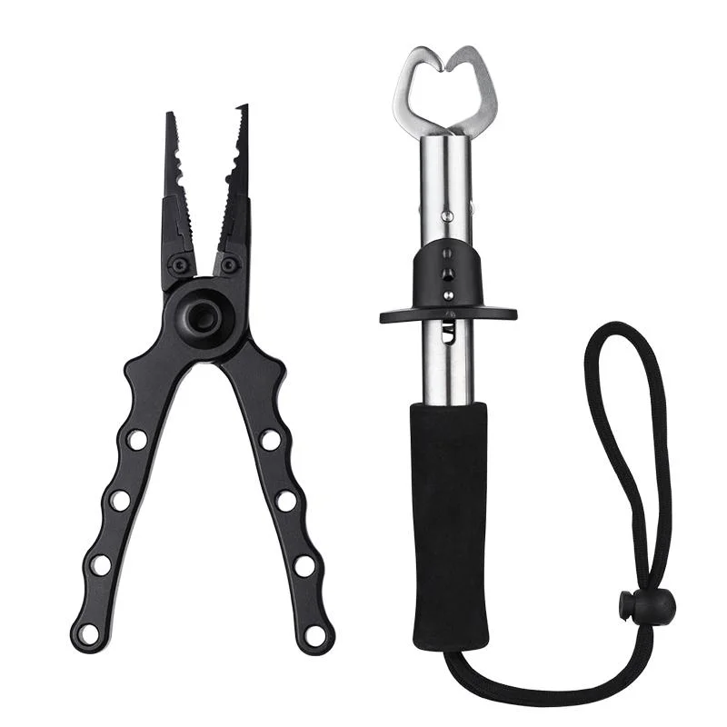 Topwin Fishing Tools Accessories Set Aluminum Fishing Pliers Fish Lip Grip Fishing Tools Kit Fish Gripper