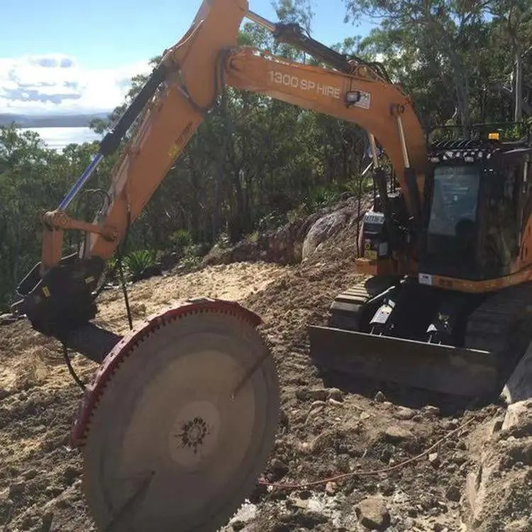 12 meses de garantía agua pulverizada de hormigón Corte Sierra de cadena de roca Para excavadora de 10 toneladas