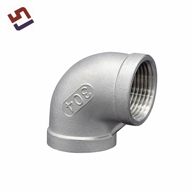 ANSI/DIN/ASME Standard Sanitary Stainless Steel Casting Fittings Straight 1 Inch Bsp Thread Elbow 90 Degree Male and Female Plumbing Materials