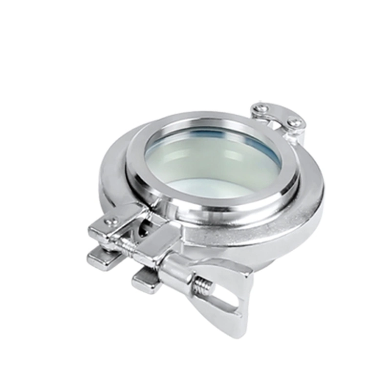 Stainless Steel Sanitary Union Sight Glass with Lighting and Wiper