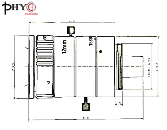 12mm Elf F2.4-16 Optical Lens Measuring Instruments Laser Machine