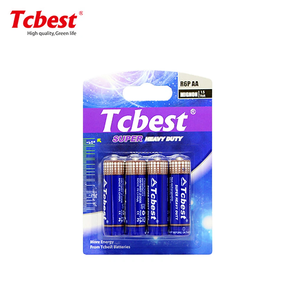 Non Rechargeable Battery Primary AA Battery R6p 1.5V Carbon Zinc Dry Battery