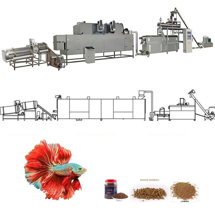 Pellet de alimento de animal de estimação Extruder Máquina flutuante de produção de alimento de peixe Animal Pellet Food Processing Line (linha de processamento de alimentos)