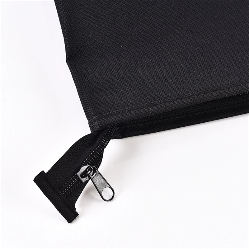 Custom Eco-Friendly Recycled Material Men Non-Woven Foldable Embroidery Logo Suit Cover Clothes Tote Dustproof Storage Travel Garment Bag with PU Leather Handle