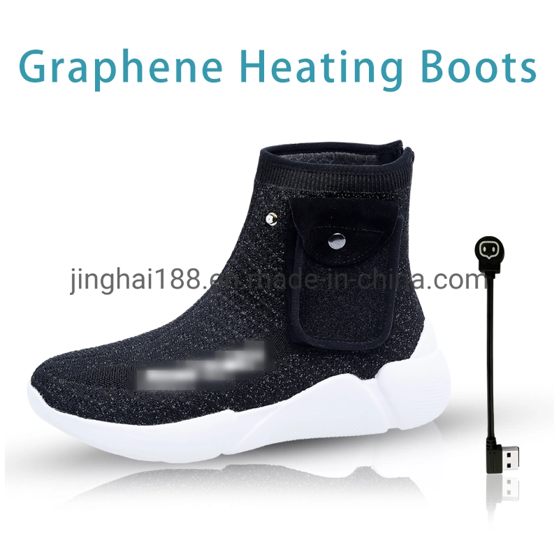 Winter Unisex MID-Calf Heating Boots Snow Boots Graphene Heating Boots Slip-Resistant Keep Warm Boots Size 36-42