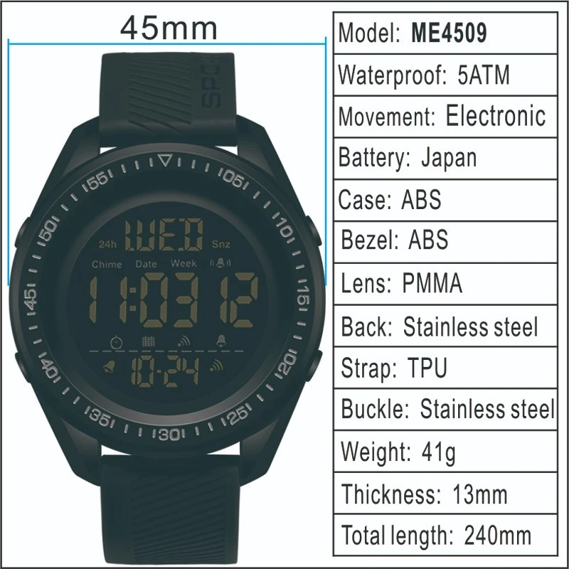 Simple Stop Watch Digital Waterproof Wrist Watch Sport Hombre