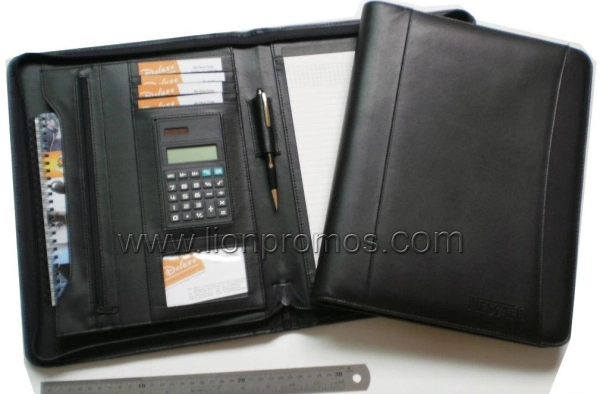 Office Supply Ring Binder Meeting File Folder with Calculator Compendium