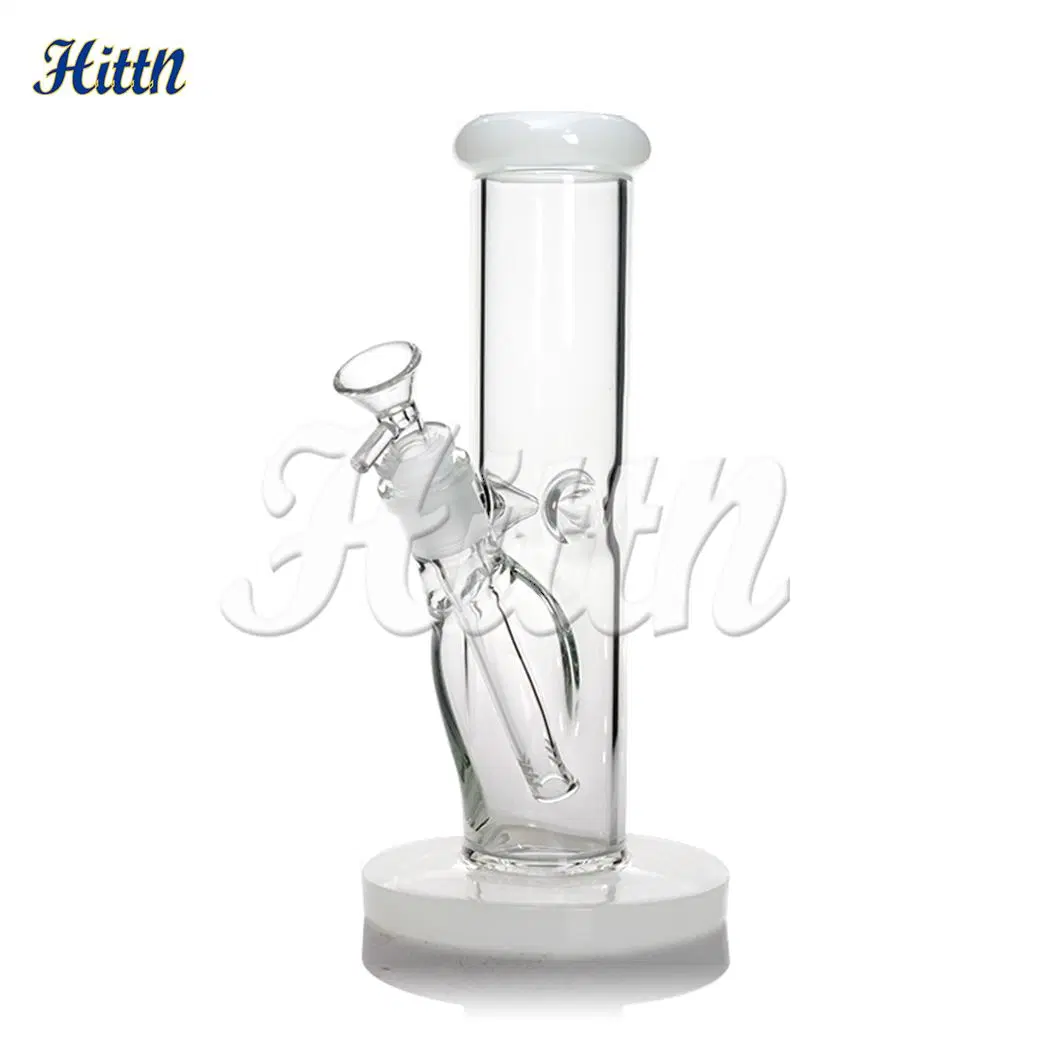 Factory Wholesale/Supplier 10 Inches Milk Blue Straight Tube Shisha Hookah Glass Smoking Set Glass Water Pipe