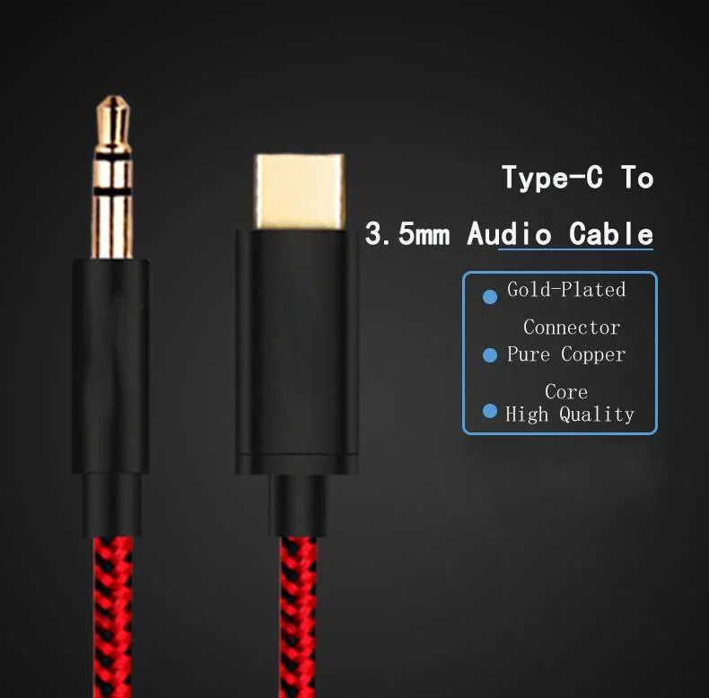 2023 Hot Sale Lossless Transfer USB 3.1 Type C Male to DC 3.5mm Socket Audio Adapter Cable